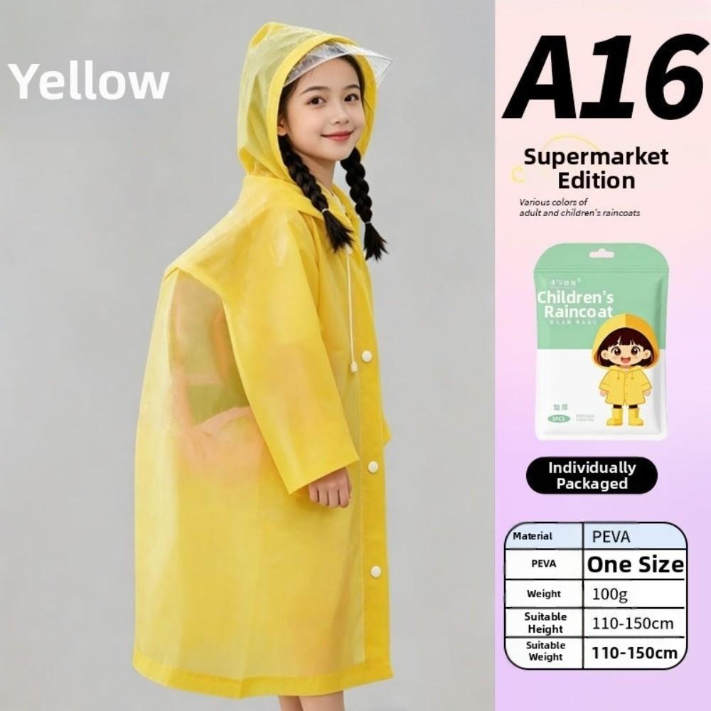 Waterproof Hooded Kid Raincoat Disposable Rain Coat Jacket Cute Children Rain Poncho Outdoor Use