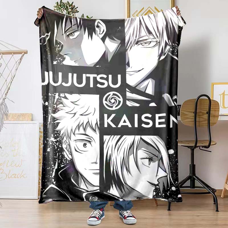 The Jujutsu Kaisen Patterned Blanket Is Perfect for Bedding or Any Other Occasion, Making It A Perfect Gift Choice.