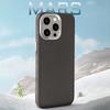 For iPhone 15 Pro Max Phone Case Magnetic Carbon Fiber+Metal Cover Compatible with MagSafe