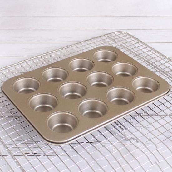 Cupcake Pan 6/12 Cavity Reusable Non-stick Bakeware Carbon Steel Kitchen Biscuit Muffin Tray Mold Pan Bakery Supplies