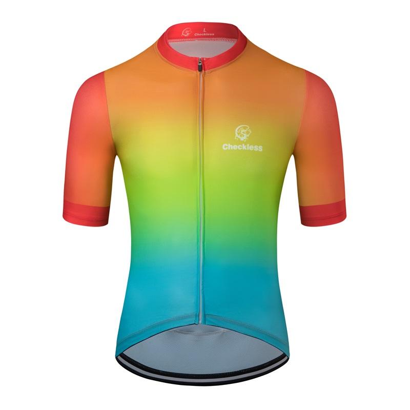Новинка 2023 года, велосипедный костюм с короткими рукавами, высокая эластичность, быстросохнущий дорожный велосипед, мужской летний дышащий топ