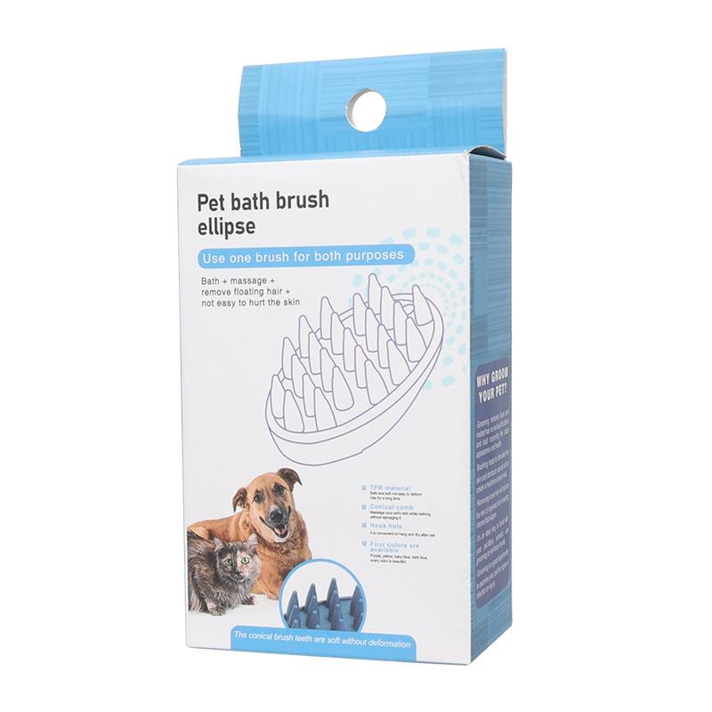 Универсальная силиконовая щетка для купания кошек и собак