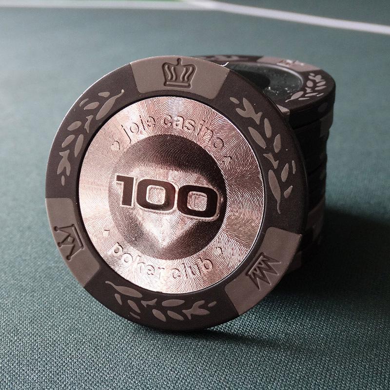 10Pcs 39Mm Texas Hold'Em Chips, Wheat Ear Clay Chips Texas Hold'Em Creative Chess And Card Room Poker Hall Poker Coin Table Game