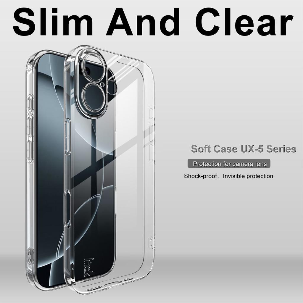 IMAK UX-5 Series For iPhone 17 Case Shockproof TPU Clear Slim Back Shell