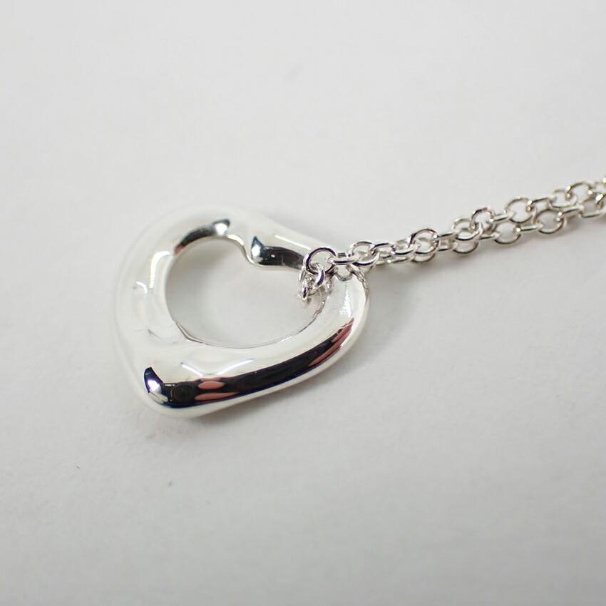 [Б/у] TIFFANY/Tiffany 925 Open Heart Pendant/Necklace/g411-55