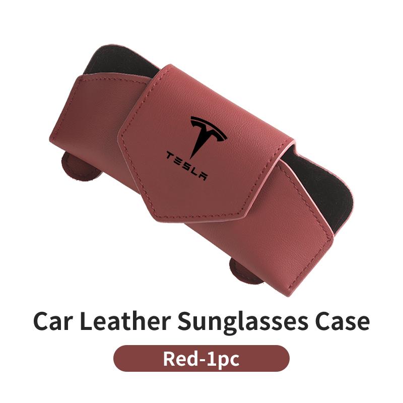 PAJL2 Car Valve Glasses Box Sun Visor Glasses Holder Sunglasses Case For Tesla Model 3 Y S X 2021 Roadster Cybertruck Juguete