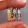 Boho Female Crystal Ring Vintage Stainless Steel Women Wedding Rings Fashion Promise Engagement Ring