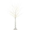 5ft Artificial White Birch Tree Light with Warm White Pre-Lit LED Light for Indoor and Covered Outdoor Use