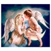 DIY Алмазная мозаика Ангел детский поцелуй рукоделие полная круглая алмазная живопись вышивка крестиком настенное искусство
