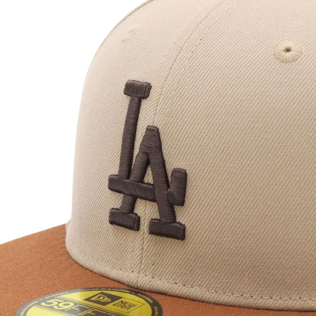 New Era Кепка 59FIFTY MLB Los Angeles Dodgers Двухцветная Мокко Мусс Пепельно-Коричневый Бейсбольная Кепка Унисекс Размер 8