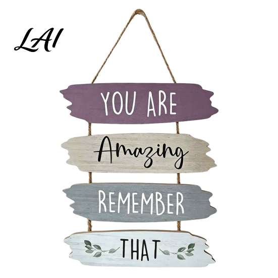Inspirational Wooden Wall Art Hanging Sign Motivational Quote Wood Plaque Decor Vintage Spliced Decor Positive Saying for Bedroom Study Office Home
