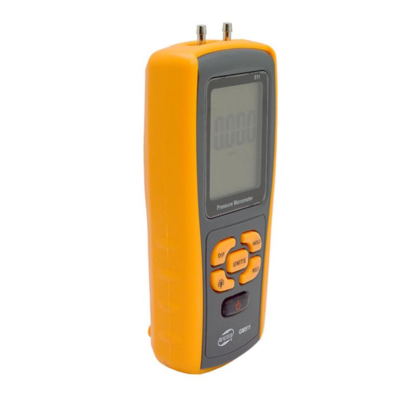 BENETECH GM511 Handheld Digital Pressure Gauge Tester Manometer Differential Pressure Gauge