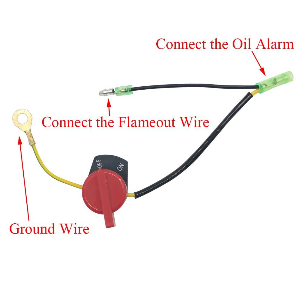 WOTIAN Engine On Off Stop Switch Compatible with Champion Predator Firman Briggs and Stratton Honda and Clones GX160 GX200 GX212 GX225 GX240 GX270