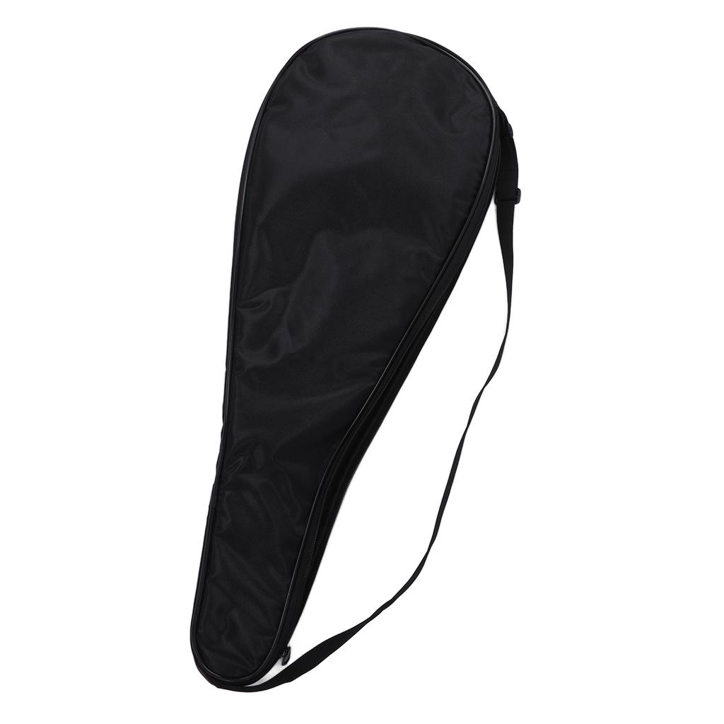 Squash Racquet Cover Bag Lightweight Padded Racket Carrying Bag with Adjustable Shoulder StrapBlack