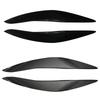 2Pcs Car Front Headlight Eyelids Eyebrow Cover Trim For BMW 5 Series F10 F11 2011 2012 2013 2014 Glossy Black/Carbon Fiber