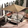 3 x 3 m Gazebo Canopy Replacement Cover, Garden Gazebo Roof Replacement with Drain Holes, TOP COVER ONLY, Beige