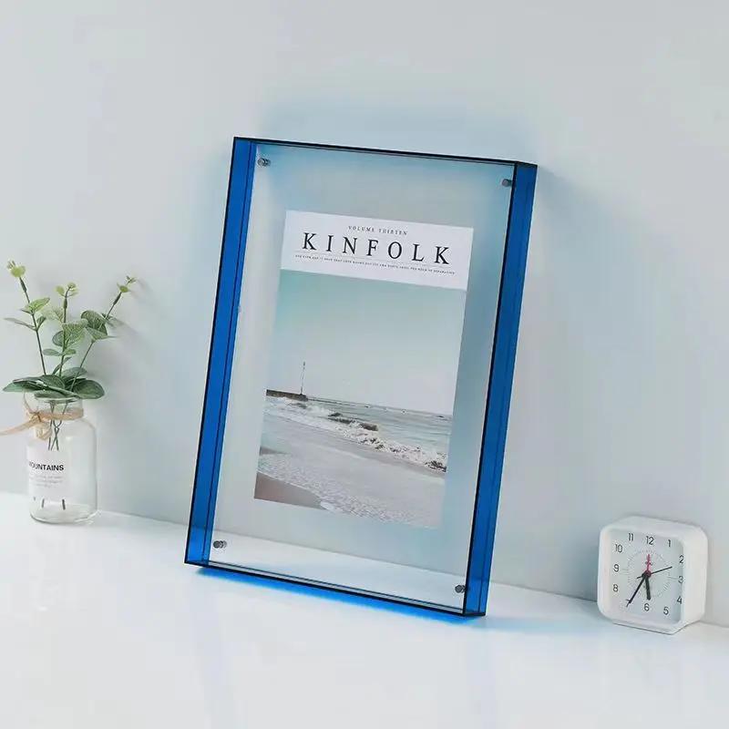 10 Types Color Acrylic Picture Frame Diy Poster Picture Frame Painting Hall Bedroom Wall Living Room Picture Frame Display Table