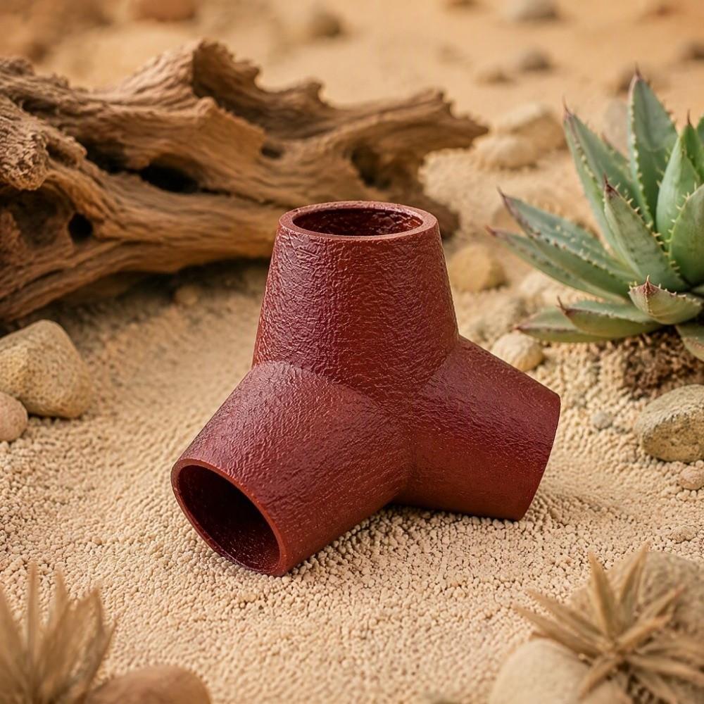 Plastic Three Way Reptile Tunnel Artificial Lizard Hideaway Cave Reptile Resting Cave Terrarium