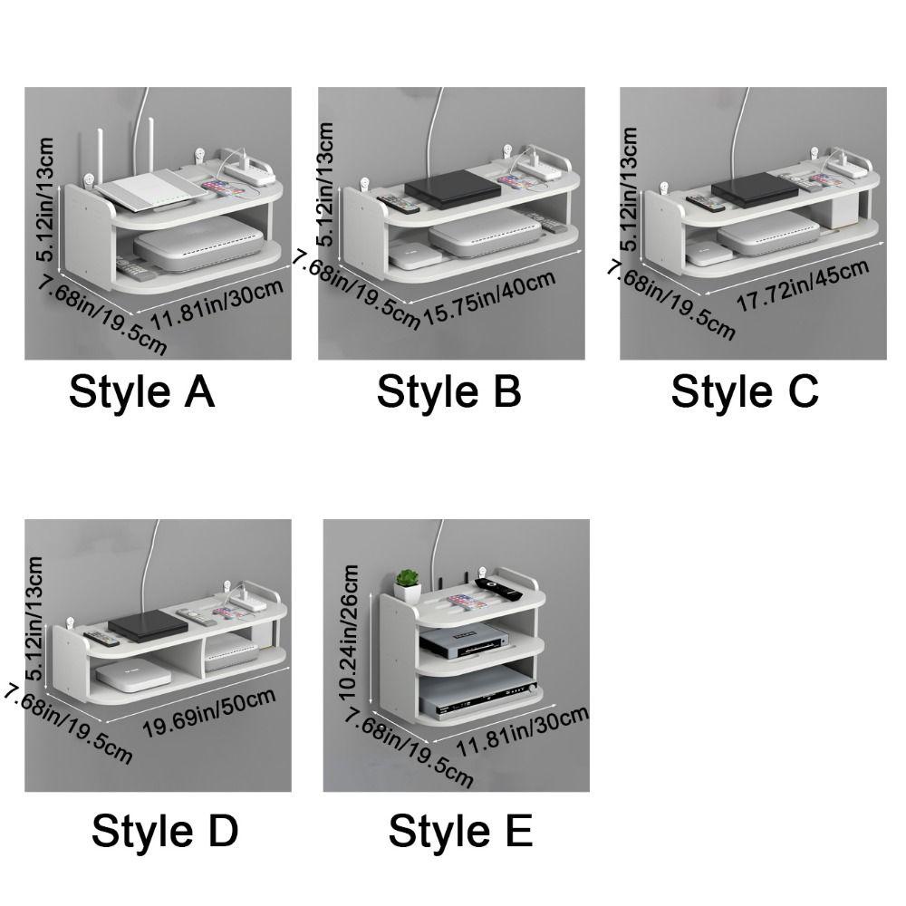 Strong Load-Bearing 2 Layer Wall Shelf 2/3 Layers WiFi Router Storage Holder  Bedroom