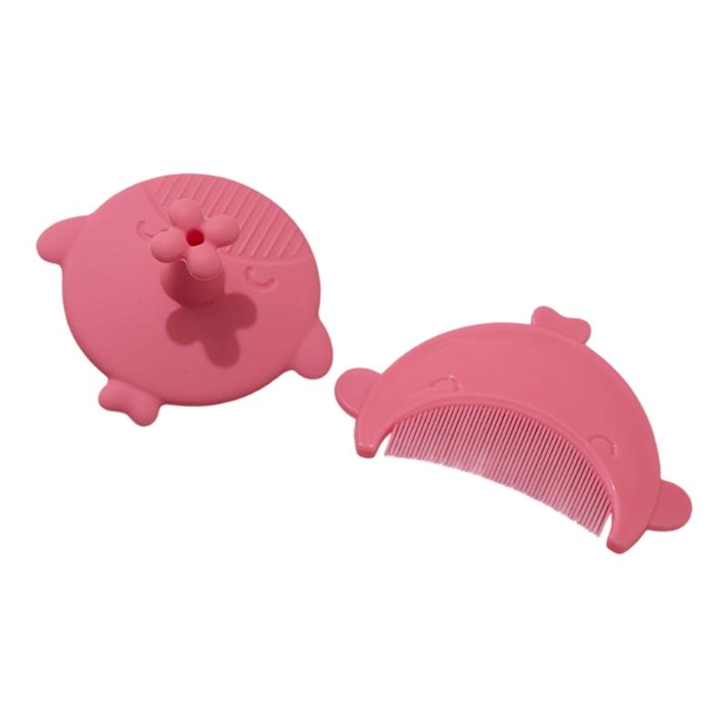 Silicone Massage Shampoo Brush Baby Bath Cradle Caps Brush Comb Scrubber Brush Universal for Newborns Baby Essential