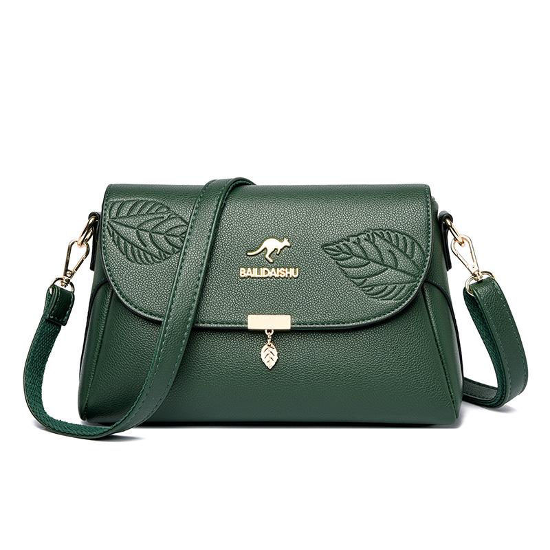 Женская сумка Модная мягкая кожаная тисненая сумка через плечо для женщин среднего возраста Сумка через плечо Трендовая женская сумка