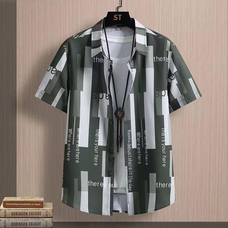 Retro Shirt Men's Summer Clothing, Hong Kong Style Student Loose Niche Design, Interesting New Men's Tops, Wear Outside