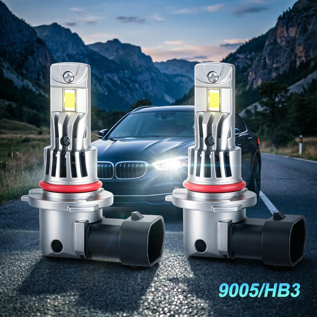 2 шт. Улучшенные светодиодные лампы 9005, яркость 30000 лм, лампы HB3, 6500K, белый, Plug&Play, замена лампы фары, быстрая установка