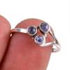 Натуральный драгоценный камень танзанит 925 пробы стерлинговое серебро ювелирное кольцо размер 7.5 I5a89