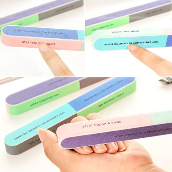 Six-Faced Grinding Nail File Buffer Polisher Dead Skin Remover Manicure Tool