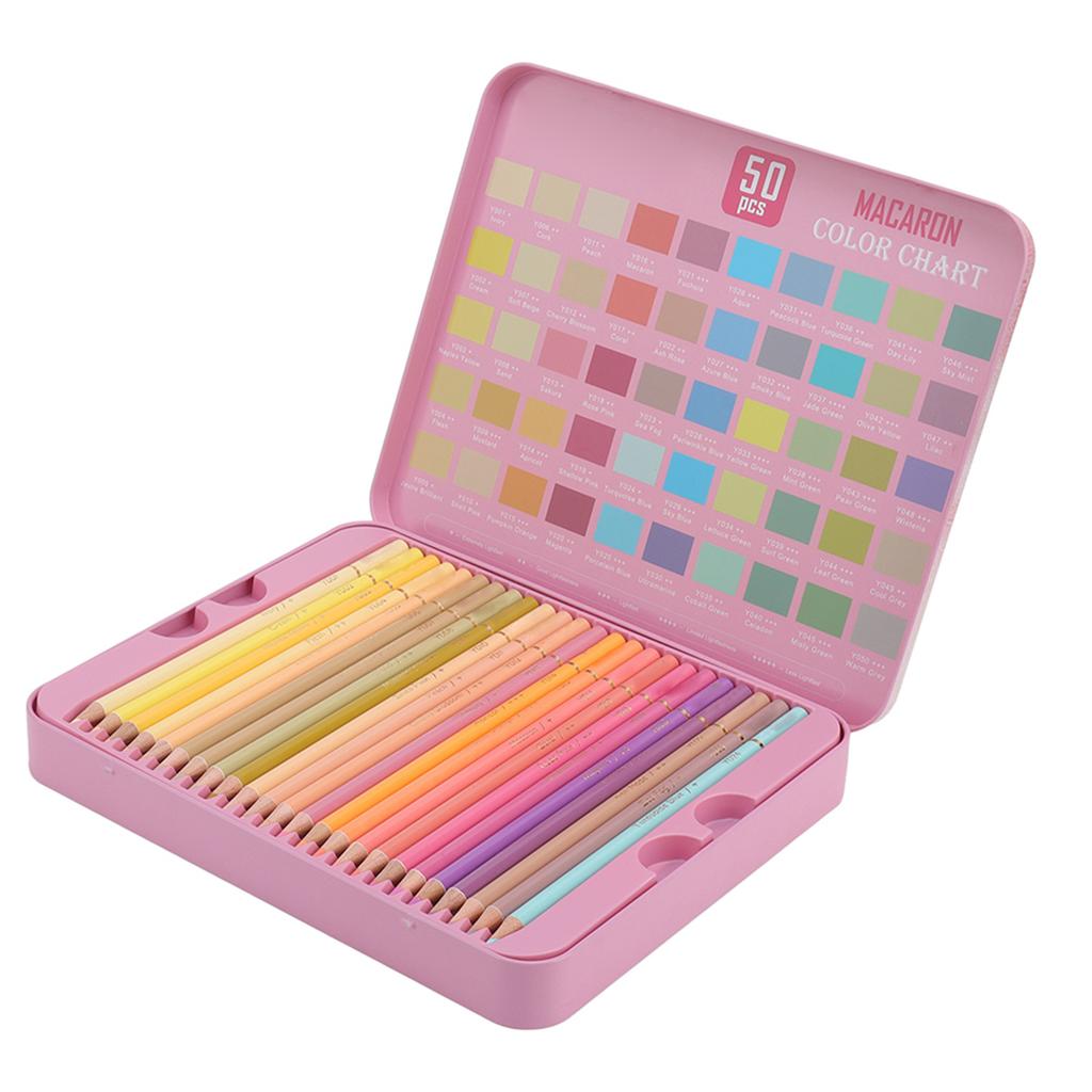 Colored Pencils 50 Colors Poplar Material Portable Sketching Pencils Set for Writing Drawing Coloring Making