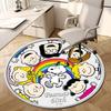 1pc Peanuts 60th Anniversary Collectible Coin Round carpet, Made of Polyester,Perfect for Decorating Office Chairs, Living Rooms,fplt153