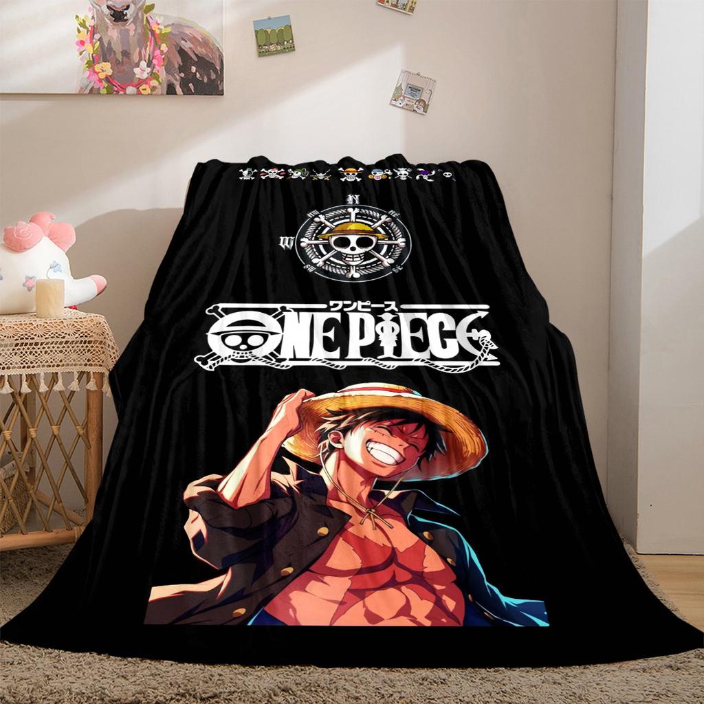 Nami Luffy Zoro Sanji Flannel Lightweight Blanket Home Decor Sofa Bed Travel Cover Family Gift LXR165