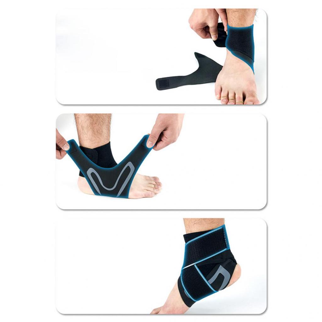 1 шт. дышащий эластичный бандаж для лодыжки и стопы, поддерживающий компрессионную защиту