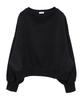 Music Mixed Material Docking Black [Earth & Ecology] Sweatshirt, Sweatshirt, Women's,