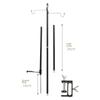 Outdoor Camping Light Stand Aluminum Alloy Light Pole Double Hook Camping Hanging Light Stand Folding Outdoor Camping Supplies