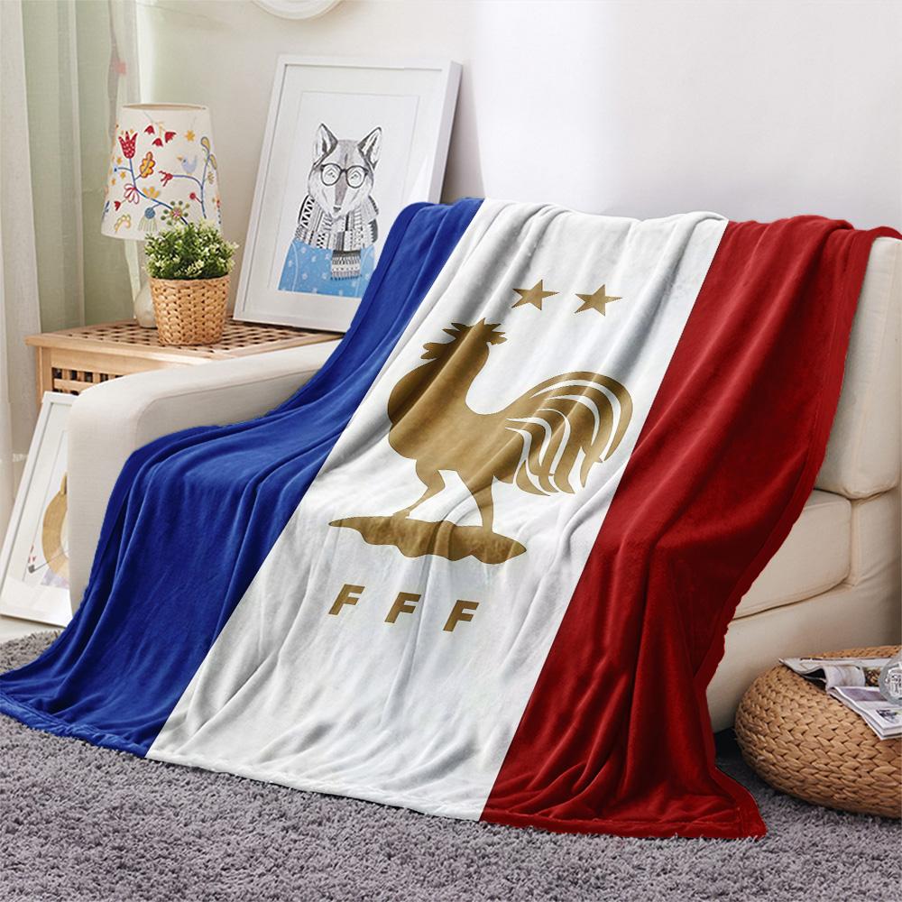 France National Football Team Flannel Blanket, High quality Comfortable for All Seasons, Home Decor, Warmth and Comfort