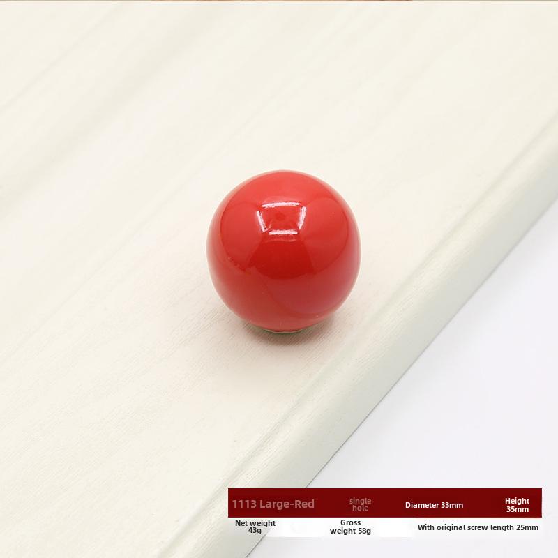 Круглая цветная керамическая дверная ручка для шкафов, гардеробов и ящиков