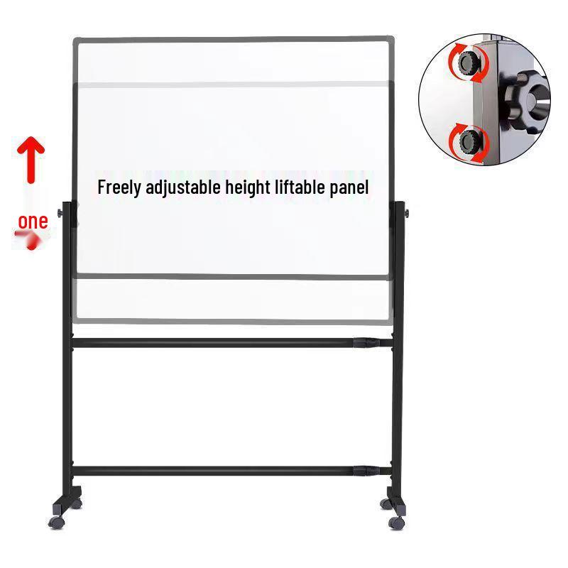 Double-Sided Mobile Easel Whiteboard/Blackboard for Home or Office Use