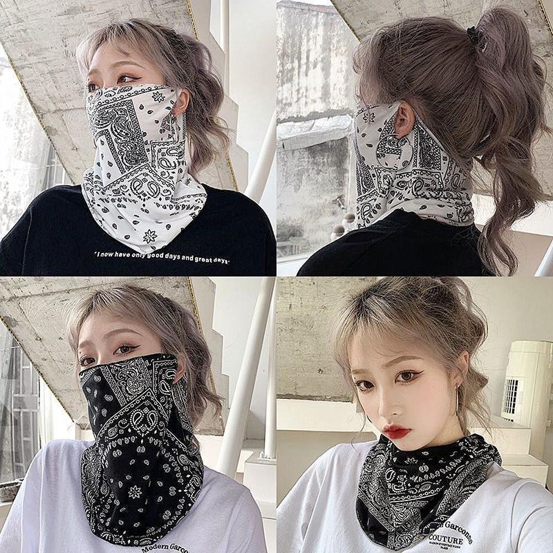 Солнцезащитная маска в стиле панк для мужчин и женщин, летняя маска для лица и шеи, защита от ультрафиолета, шарф для ушей, хип-хоп, спортивные банданы на открытом воздухе, велосипедные шарфы