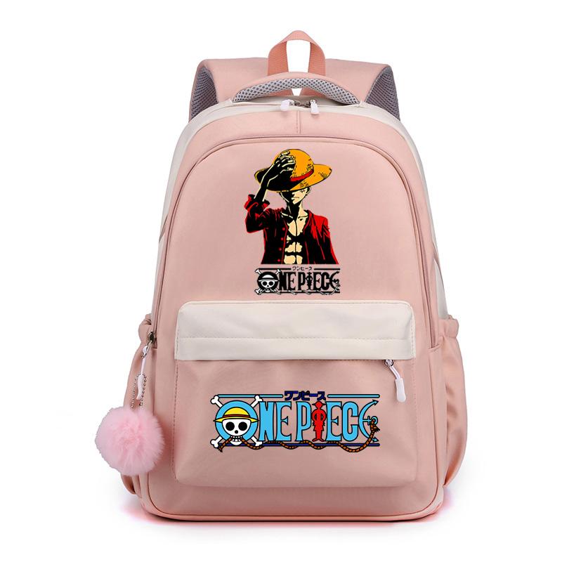 Аниме One Piece Классический Kawaii Рюкзак Милый Мягкий Рюкзак Печатный Мальчик Девочка Школьный Ранец Повседневный Портфель Для Мужчин Женщин Дорожная Сумка Для Отдыха Рюкзак Mochila