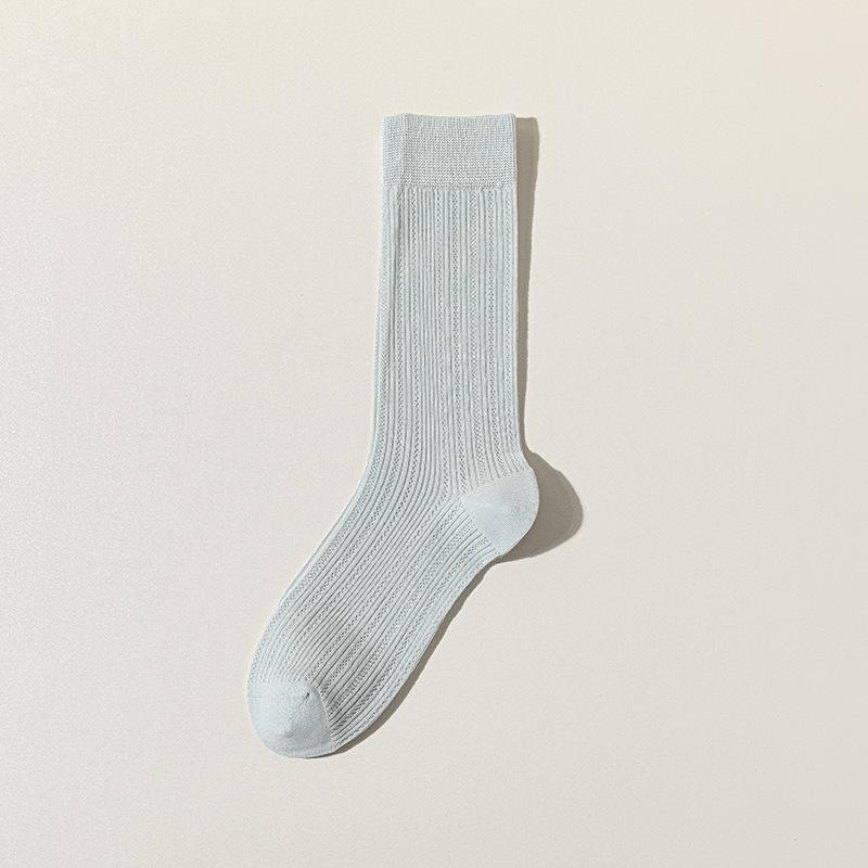 Women's Mid-calf Socks, Thin Ice Silk for Spring and Summer, Long Pile Socks for Summer
