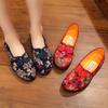 Traditional Embroidered Women Flats Shoes Soft Loafers Spring Autumn Slip On Chinese Shoes