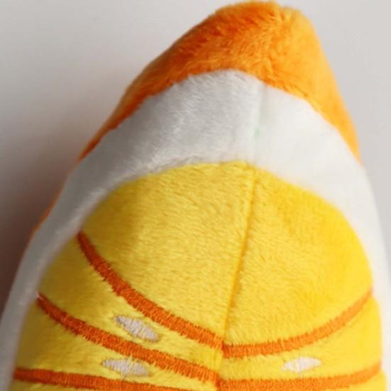 Dog Grinding Toy Orange Voice Bite-resistant Shape Built-in Plush Relieve Soft Touch Boredom Companion Squeeze Elastic Dog Squeak Toy