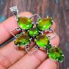 Beautiful Cross Peridot Gemstone Handmade 925 Sterling Silver Jewelry Pendant
