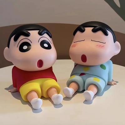 Фигурки Крошки Шина-Чана Держатель для телефона Кавайные Аниме Настольные украшения Мультяшные Подставка для телефона с просмотром ТВ Милые Кукольные украшения