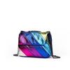 Elegant Kurt Geiger Rainbow Multi-color Shoulder Bag Fashionable Vintage Design With Chain Accents