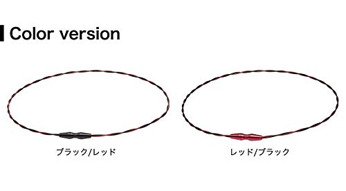 Favorite Phiten Unisex Necklace RAKUWA Neck Wire EXTREME Tornado 40cm Phiten Advanced Technology [Teruaki Sato's Product] Black/Red [Stiff Shoulders]