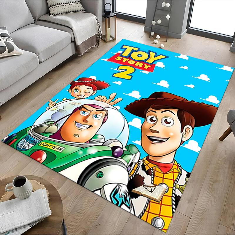 1pc Toy Story Adventure Carpet for Playroom Bedroom Living Room Sofa Home Decor,kids Game Area Rug Non-slip Floor Mat Y72936