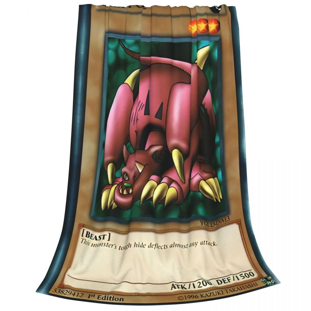 Yu Gi Oh Card Blanket Cover Plush Throw Blankets Summer Air Conditioning Portable Ultra-Soft Warm Bedsprea