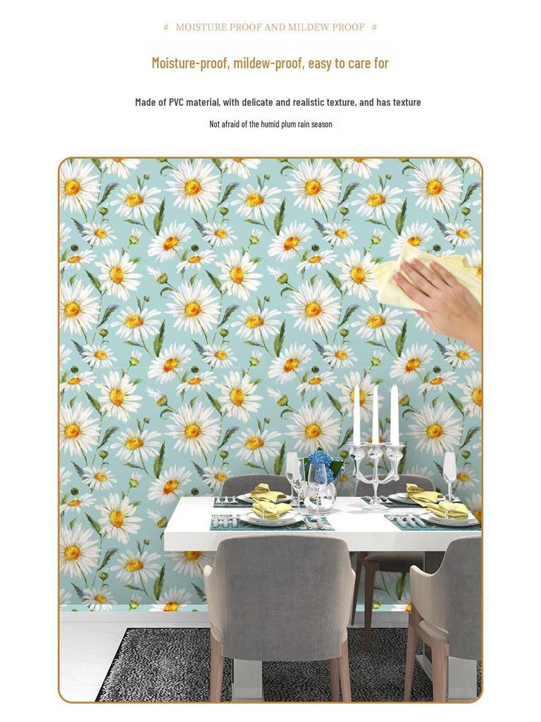 Цветочные лимонные самоклеящиеся обои для декора спальни и отеля RW181-200